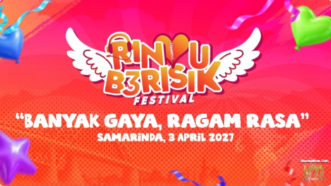 Poster RINDU BERISIK FESTIVAL — Banyak Gaya, Ragam Rasa — Samarinda, 3 April 2027